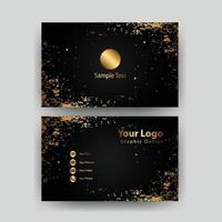 Creative black dark business card Template modern and Clean design vector