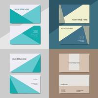 business card template with color concept modern geometric card vector