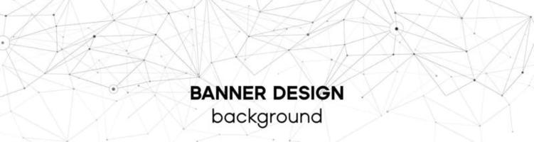 White abstract banner with network technology. Medical concept for website with plexus lines vector