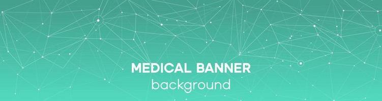 Corporate abstract banner. Medical website pattern. Vector polygon template