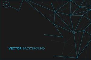 Dynamic geometric galaxy concept. Dark blue technology background. Space universe illustration vector