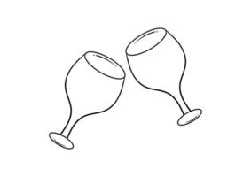 hand drawn glass vector