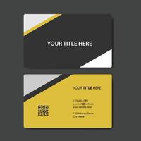 business card template with color concept modern geometric card vector