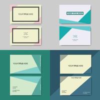 business card template with color concept modern geometric card vector