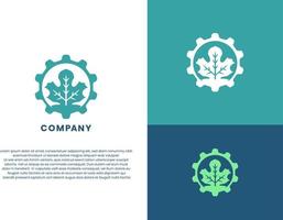 vector de logotipo industrial de roble. es adecuado para la industria, las empresas y las comunidades y es fácil de usar en varios medios