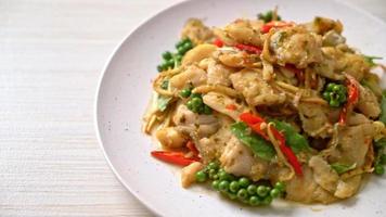 stir fried holy basil with fish and herb - Asian food style video