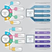 visualización de datos comerciales. diagrama del proceso. elementos abstractos de gráfico, diagrama con pasos, opciones, partes o procesos. plantilla de negocio vectorial para presentación. concepto creativo para infografía. vector