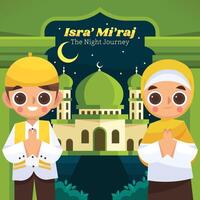 Celebrating Isra' Mi'raj The Night Journey vector