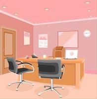 creative workplace modern open space empty nobody office interior contemporary co-working center flat horizontal vector