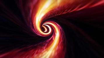 spirale d'énergie sombre tunnel de distorsion hyperespace rougeoyant