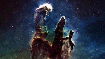 viaje espacial a la galaxia nebulosa del águila video