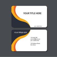 business card template with color concept modern geometric card vector