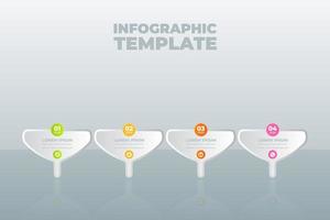 plantilla de diseño infográfico vectorial con opciones o pasos vector