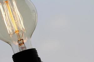 close up of vintage light bulb as creative concept photo
