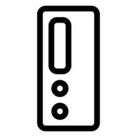 Computer icon black and white line vector