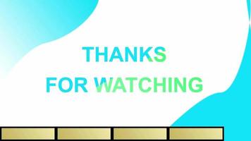 Thaks for watching text animation for presentation, for youtube channel video