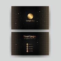 Creative black dark business card Template modern and Clean design vector