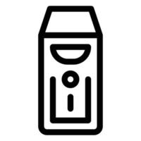 Computer icon black and white line vector