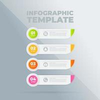 plantilla de diseño infográfico vectorial con opciones o pasos vector