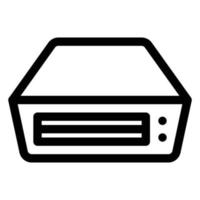 Computer icon black and white line vector