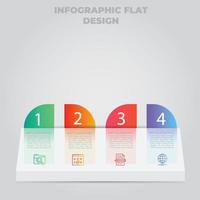 visualización de datos comerciales. diagrama del proceso. elementos abstractos de gráfico, diagrama con pasos, opciones, partes o procesos. plantilla de negocio vectorial para presentación. concepto creativo para infografía. vector