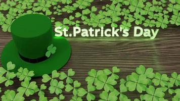 Saint Patrick s Day with leprechaun hat 3D render illustration photo