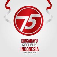 Indonesia independence day vector illustration