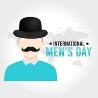 ilustración de vector de día internacional de los hombres