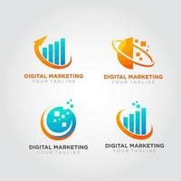 vector de diseño de logotipo de marketing digital. adecuado para el logotipo de su empresa