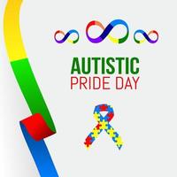 autistic pride day vector illustration