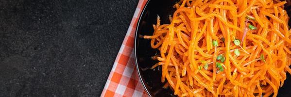 fresh carrot salad vegetable healthy meal vegan or vegetarian food photo