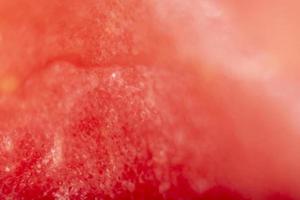 The texture of the flesh of watermelon in macro photography. photo