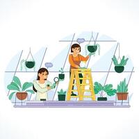 Characters of Botanist and Scientist vector