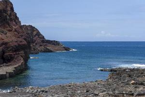 Ocean and mountains of Tenerife, beautiful view. photo