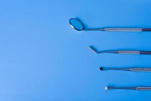 Dentist's tools. Dental care, the concept of dental health. photo