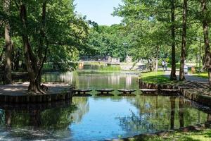 Tortilin pond in Zvenigorod on a sunny summer day. photo