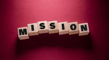 Mission Word with Wooden Cubes photo