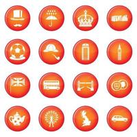 Great Britain icons vector set