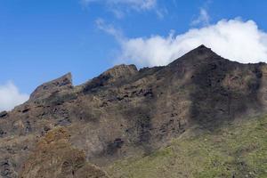 Mountain tops with clouds on the island of Tenerife. photo
