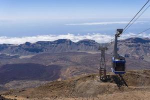 cable-car going up to peak of Teide,Spain, Canary islands. photo