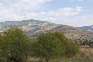 Dry Cyprus Landscape with Fields Terraced Hills near Kaithikas, Paphos photo