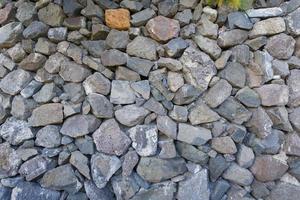 Texture of stones and cobblestones with sharp edges. photo