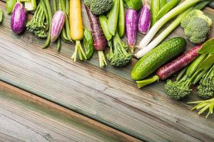 fondo de verduras frescas foto