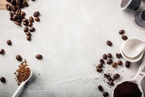 Background with assorted coffee photo