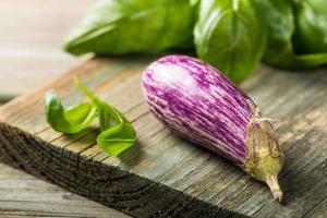 Small eggplant or aubergine photo