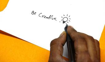 be creative written using pen photo