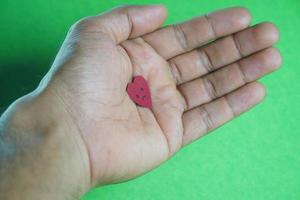 sad heart in a hand photo
