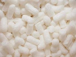 White polystyrene beads background photo