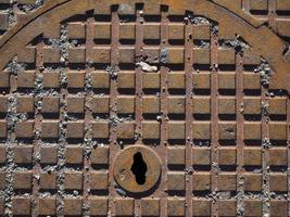 rusted drain manhole photo