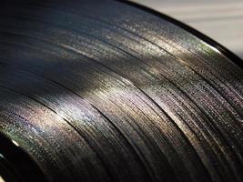 Vinyl record grooves photo